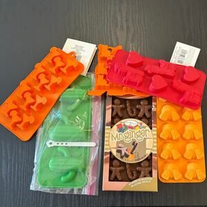 Lot of 7 Silicone Baking Molds Mixed Shapes Cupcake Candy Soap Resin DIY